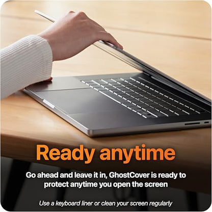 GhostCover Original Premium Ultra Thin Keyboard Cover Protector, Compatible with 2021-2026 MacBook Pro 14"/16" M1-M5 Pro/Max, 2022-2026 M2-M5 MacBook Air 13"/15", US ANSI Layout, Translucent - color: Translucent Tinted