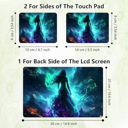 Laptop Skin Sticker Decal, Universal Reusable Vinyl Laptop Cover for 12" 13" 13.3" 14" 15" 15.4" 15.6" Notebook PC, Waterproof Scratch-Resistant with 2 Wrist Pads, Easy to Apply & Remove,Galaxy Girls - color: Galaxy Girls