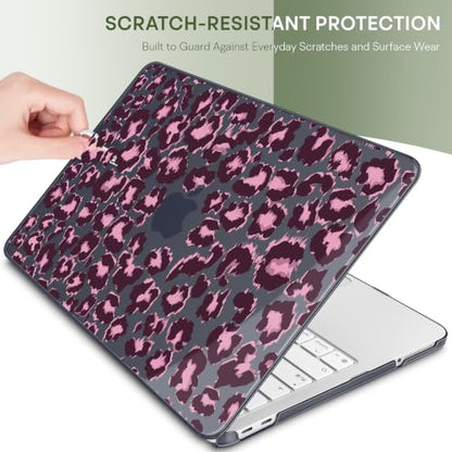 Compatible with MacBook Neo 13 inch (2026 Release A3404) (A18 Pro) with Liquid Retina Display, Printed Slim Protective Case with Screen Protector & Keybaord Cover, Leopard - color: leopard