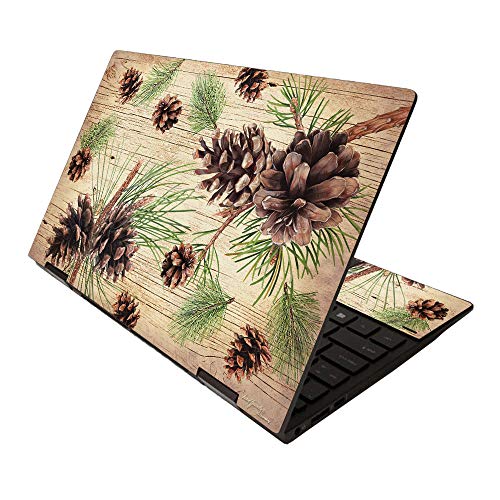MightySkins Skin for HP Envy x360 13" (2020) - Pine Collage | Protective, Durable, and Unique Vinyl Decal wrap Cover | Easy to Apply, Remove, and Change Styles | Made in The USA - color: Pine Collage