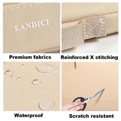 LANDICI 14 to 15 Inch Protective Laptop Sleeve with Handle, Apricot | Slim water-resistant case with reinforced 360-degree padding protects MacBook, Surface, Chromebook and other laptops - color: Apricot, size: 14-15 Inch