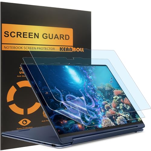 KEANBOLL 2-Pack Block Blue Light Screen Protector for Lenovo Yoga 9i Aura Edition 2-in-1 14″ Touchscreen Laptop (14ILL10 / 14ILL11), Anti Blue Light Glare and Anti Fingerprint (Matte) Shield