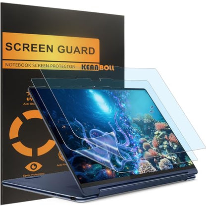 KEANBOLL 2-Pack Block Blue Light Screen Protector for Lenovo Yoga 9i Aura Edition 2-in-1 14″ Touchscreen Laptop (14ILL10 / 14ILL11), Anti Blue Light Glare and Anti Fingerprint (Matte) Shield