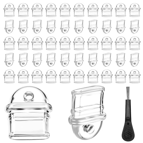 50 Pcs White Anti Dust Silicone Type C Charging Port with 1 Pcs Brush, Clear Charging Port Covers Anti Plug Cover Plugs, Protector Protective Dust Plug for Phones Laptops