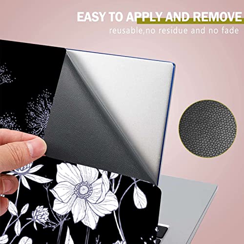 Laptop Notebook Skin Sticker Cover Decal, 12 13 13.3 14 15 15.4 15.6 inch Laptop Vinyl Skin Sticker Cover Art Protector Notebook PC (White Flowers) - color: White Flowers