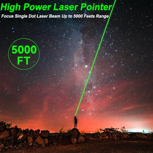 Green Laser Pointer High Power Rechargeable Lazer Pointer High Power Laser | Lazer Pointer High Power Laser Pointer Green Powerful Laser Pointer for Presentations, Outdoor, Geese Deterrent Lazer Green