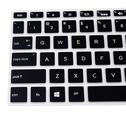 Silicone Keyboard Cover Skin Compatible for 15.6" HP Pavilion x360 15-br075nr, Pavilion 15-cc 15-cb Series 15-cc010nr 15-cb010nr, HP Envy x360 15m-bp 15m-bq Series, HP Envy 17.3" 17m-ae011dx (Black) - color: Black