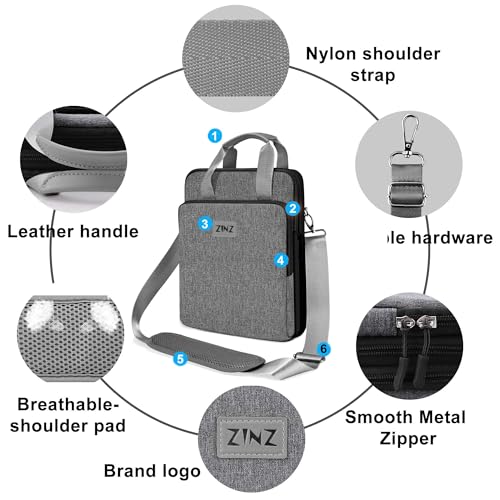 Laptop Case 12.9 13 Shoulder Bag, Expandable Handbag with Valuables Compartment Compatible with MacBook Air/Pro/Neo 13" M5/M4/M3/M2/M1, iPad 12.9/13/11, Water-Resistant & Shockproof,L01G06 - color: L01g06, size: 13"