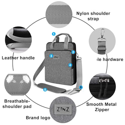 Laptop Case 12.9 13 Shoulder Bag, Expandable Handbag with Valuables Compartment Compatible with MacBook Air/Pro/Neo 13" M5/M4/M3/M2/M1, iPad 12.9/13/11, Water-Resistant & Shockproof,L01G06 - color: L01g06, size: 13"