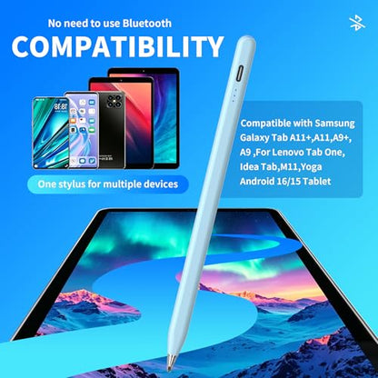 Galaxy Tab A11+ Stylus Pen for Samsung Table A11/A9+/A9 Drawing Stylus for Android Tablets, Precise Writing Pencil,Fast Charging,Auto Sleep,Button on/Off (Blue) - color: blue