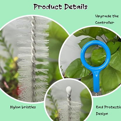 Straw Brush Cleaner Set,Straw Cleaner Brush Long 10 Inch | Straw Cleaner with 2mm and 3mm Thick Stainless Steel Wires, Heavy-Duty Straw Cleaning Brush for Baby Bottles(6-Pack)