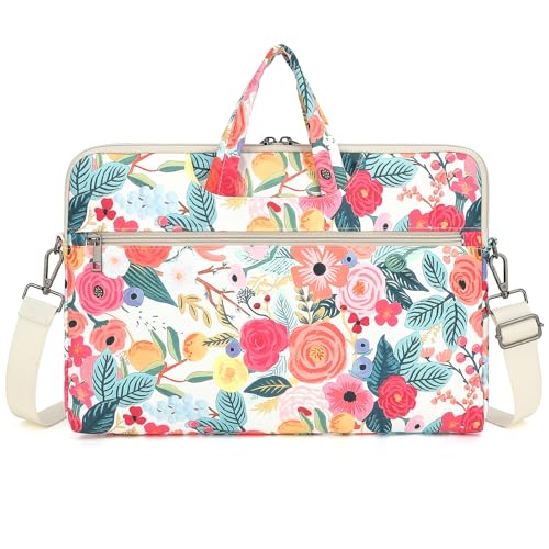 DACHEE Laptop Shoulder Bag for 15 Inch/15.6 Inch Macbook Pro - color: Garden Rose Shoulder