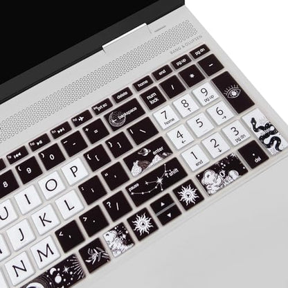 Cute Keyboard Cover for 15.6’’ HP Laptop 15-dw 15-dy 15-ef 15-da/db/bs 15-dy5033dx 15-dw0083wm 15-ef2126wm 15-da0014dx, Envy x360 15m-dr/ds 17-bs/bw, Pavilion 15-cs/cc, Sun and Moon - color: Sun and Moon