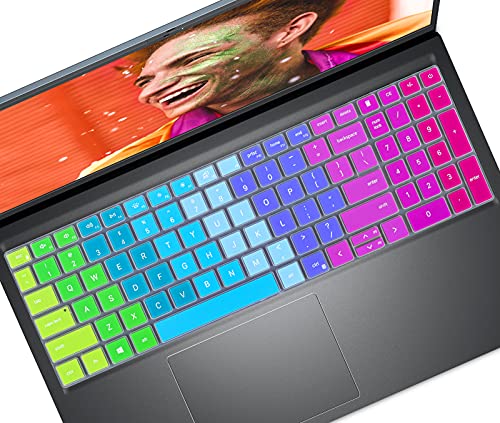 Keyboard Cover for 15.6" Dell 15 Laptop DC15250 DC15255/Inspiron 15 3511 3510 3525 5510 5515 5518,Dell Inspiron 16 & Inspiron 16 Plus 7610 16"/Latitude 3520/Dell Vostro 15 5000 5510 15.6" Skin-Rainbow - color: Rainbow, size: 15.6 Inch