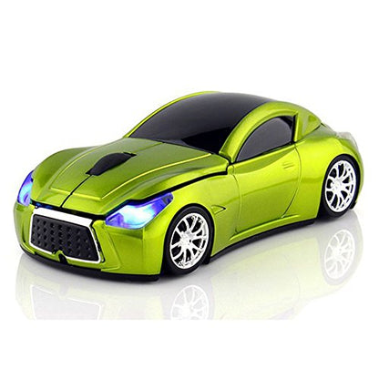 MGbeauty Sports Car Mouse Wireless Mouse Computer Mice Laptop Optical Gaming Mouse Red (Green) - color: Green
