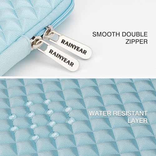 RAINYEAR 11 Inch Laptop Sleeve Shockproof Diamond Foam Padded Case, Blue | Protective Soft Fluffy Lining Carrying Bag Case Compatible with 11.6'' MacBook Air 13” MacBook Neo A18, 11" Computer Notebook - color: Blue, size: 11"-11.6"
