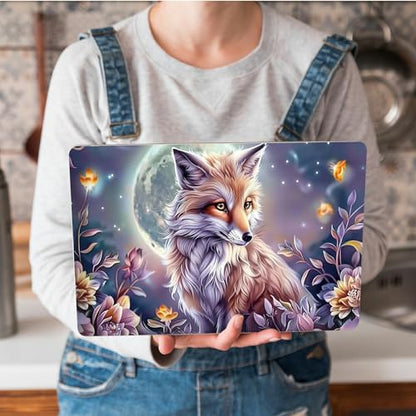 Universal Laptop Skin Sticker with 2 Wrist Pad Skins, Waterproof Scratch Resistant Vinyl Laptop Cover Decal, Cut to Fit for 11–15.6 Inch MacBook HP Dell Lenovo, Fox Flowers - color: Fox Flowers
