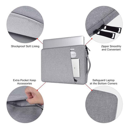 15.6In Laptop Case Sleeve, Protective Cover Bag with Accessories Pocket for 15-16In HP Asus Dell Lenovo Notebook - color: Gray