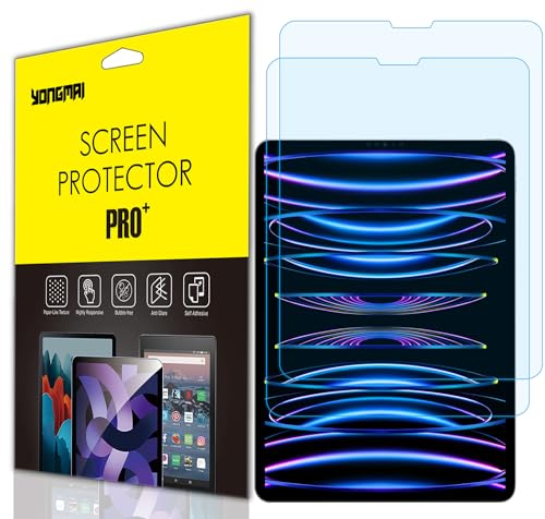 2Pcs Blue Light Blocking Screen Protector for iPad Pro 11" 2022/21/20/18 | For iPad Pro (Generation 4/3/2) anti-blue light, anti-glare, anti-fingerprint, no bubbles, eye protection screen protector - size: iPad Pro 11 inch (2022-2018 4th/3rd/2nd Gen)