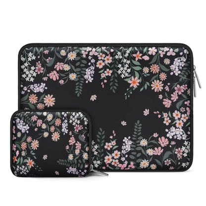 MOSISO Laptop Case 13.3 inch, 13-14 inch Laptop Sleeve Compatible with MacBook Neo/Air 13.6/Pro 13/Pro 14, HP Dell ASUS Lenovo, Neoprene Computer Sleeve Bag with Small Case, Swaying Blooms