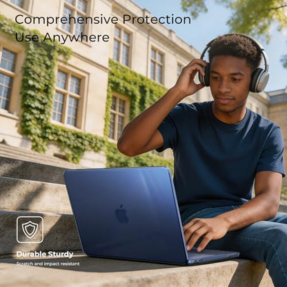 EooCoo Case for MacBook Neo 13 inch 2026, Scratch Resistant, Crystal Indigo | Lightweight, Sturdy, Easy Snap-On, Against Scratches & Everyday Bumps, Model A3404 with A18 Pro Chip - color: Crystal Indigo, size: Neo 13-inch