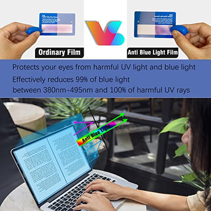 KEANBOLL 2-Pack 14" Blue Light Blocking & Anti-Glare Screen Protector | Universal Fit for HP, Dell, Asus, Samsung, Lenovo, Acer Chromebooks & 16:9 Laptops (Eye Comfort +Anti Blue Light) - size: 14"-16:9 Aspect Ratio