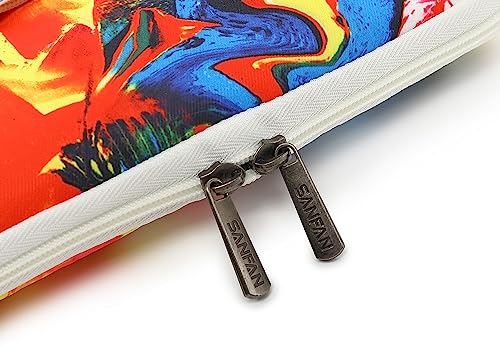 360° Protective Laptop Sleeve Case Bag with 3 Pockets,Handle,Luggage Strap for MacBook Pro 14 inch and 14 inch-14.4 inch Screen Laptop (Graffiti) - color: Graffiti, size: 14 inch-14.4 inch