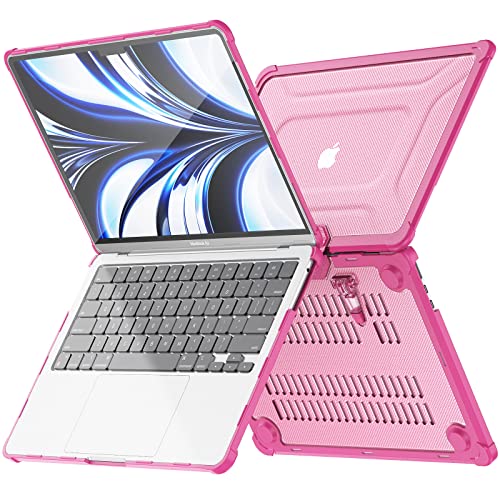 MEEgoodo Case for MacBook Air 15 inch 2026 2025 2024 2023, Case Fit Model (A3448/A3241/A3114/A2941) with M5/M4/M3/M2 Chip, Laptop Hard Shell with Heavy Duty Rugged Shockproof, Pink XK - color: Pink XK