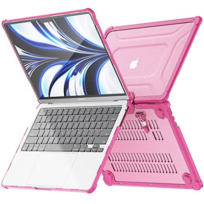 MEEgoodo Case for MacBook Air 15 inch 2026 2025 2024 2023, Case Fit Model (A3448/A3241/A3114/A2941) with M5/M4/M3/M2 Chip, Laptop Hard Shell with Heavy Duty Rugged Shockproof, Pink XK - color: Pink XK