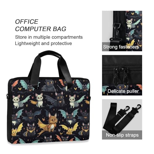 MNSRUU Laptop Bag for 15.6 inch Black Gothic Bats - color: Skull I 4212