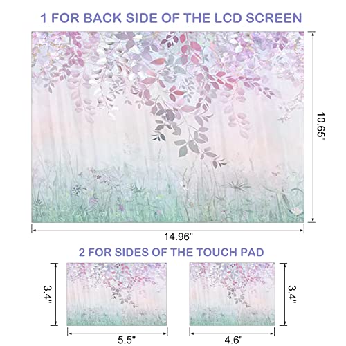 DINKY Laptop Skin Sticker Decal, 12" 13" 13.3" 14" 15" 15.4" 15.6 inch Laptop Universal Reusable Vinyl Skin Stickers Cover Art Decal Notebook PC Personalized Protector-Wildflowers - color: Wildflowers-01
