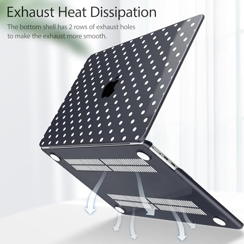 Tuiklol for 2026 2025 2024 2023 MacBook Air 15 inch Case Model M5 A3448 M4 A3241 M3 A3114 M2 A2941 Hard Shell Case for MacBook 15.3'' Cover, Spot-White - color: Spot-White