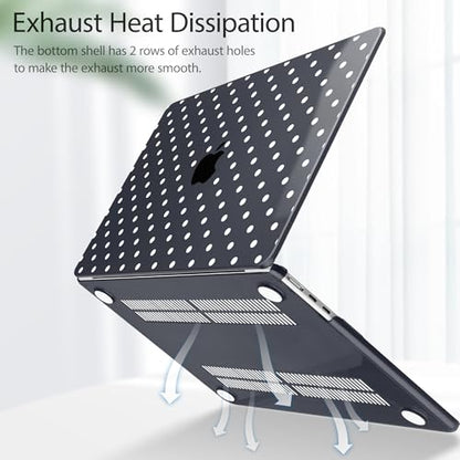 Tuiklol for 2026 2025 2024 2023 MacBook Air 15 inch Case Model M5 A3448 M4 A3241 M3 A3114 M2 A2941 Hard Shell Case for MacBook 15.3'' Cover, Spot-White - color: Spot-White