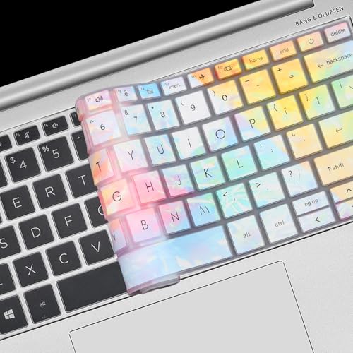 Keyboard Cover for HP EliteBook 830 835 840 845 1040 G9 G10 2025 2024 2023 2022 13.3 14 inch Laptop Accessories Keyboard Protective Skin (Not fit The 830/840/845/1040 G8 G7 G6 G5 G4 G3)-Iridescent - color: Iridescent