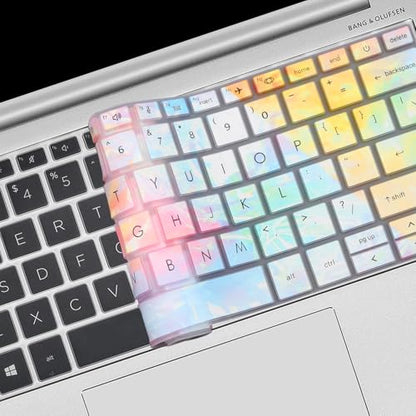 Keyboard Cover for HP EliteBook 830 835 840 845 1040 G9 G10 2025 2024 2023 2022 13.3 14 inch Laptop Accessories Keyboard Protective Skin (Not fit The 830/840/845/1040 G8 G7 G6 G5 G4 G3)-Iridescent - color: Iridescent