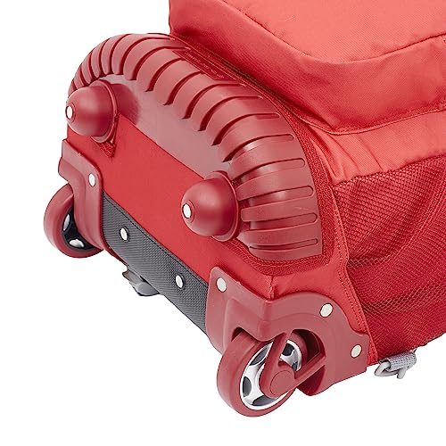 Travelers Club 18" Rolling Backpack with Shoulder Straps, Red - color: Red, size: 18 Inch