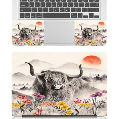 Universal Laptop Skin Sticker Decal for 11.6”12" 13" 13.3" 14" 15" 15.4" 15.6" Reusable Waterproof Scratch-Scratch Resistant Protective Vinyl Laptop Notebook Skin Stickers - Cow Flowers - color: Cow Flowers