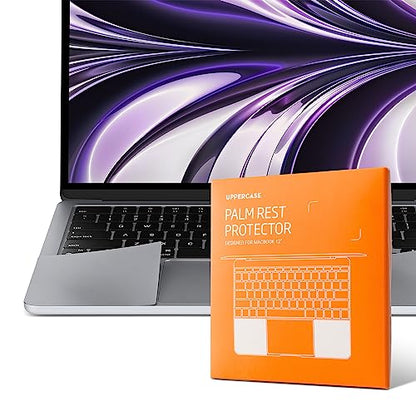 UPPERCASE GhostShield Premium Palm Rest Protector Skin Cover Set, Scratches and Wear Protection, Compatible with MacBook Air 15" 2024 2023 with M3/M2, A3114 A2941, Space Gray - color: Space Gray