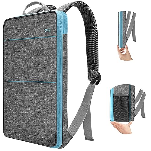ZINZ Slim & Expandable Laptop Backpack Water Resistant Backpack Travel Backpack Compatible with MacBook Air/Pro/Neo 13-14 inch, XPS 13/14, Surface 13.5" and Most 13-14 Notebooks，G01BL01 - color: G01bl01, size: 13"-14"