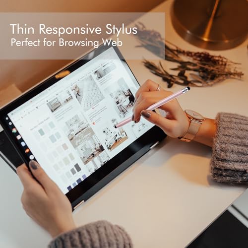 12Pcs Stylus Pen for Touchscreen, 2-in-1 Stylus Pen for iPad | High Precision & Sensitivity, Aluminum Body, Suitable for iPad/iPhone/Android Smartphones and Tablets and All Touch Screens