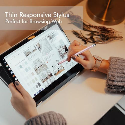 12Pcs Stylus Pen for Touchscreen, 2-in-1 Stylus Pen for iPad | High Precision & Sensitivity, Aluminum Body, Suitable for iPad/iPhone/Android Smartphones and Tablets and All Touch Screens