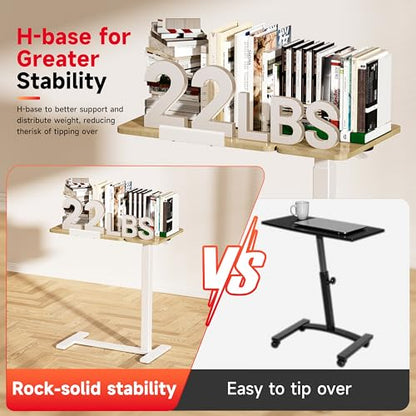 Okin Overbed Bedside Table with Wheels, Adjustable Medical Tilt Top Hospital Bed Table Over The Bed, Rolling Desk Mobile Standing Desk for Hospital Home Use (Maple) - color: Maple