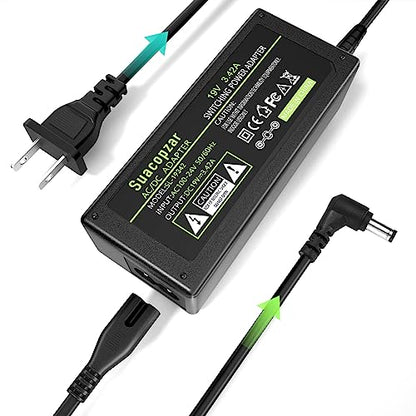 19V 3.42A 65W Laptop Charger, Power Adaptor Converter for Toshiba Satellite C55 C55D C55T C655 C655D C675 C855 C855D L55 L655 L675 L745 L755 L775D L855 P755 P845T P855 P875, 5.5x2.5mm Plug - style: 19V 3.42A