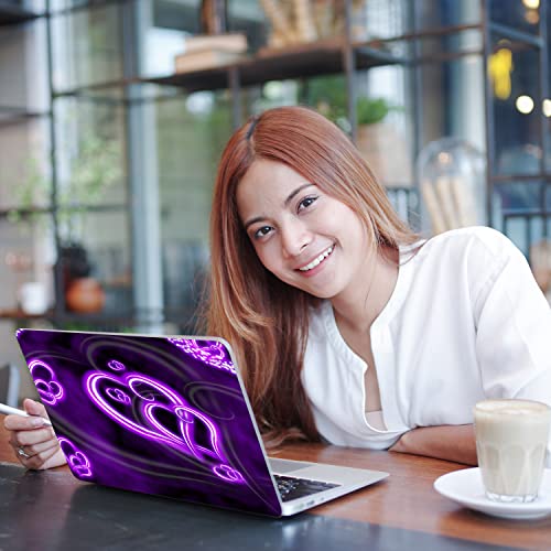 Purple Hearts Fashion 11.6 12.1 13 13.3 14 15 15.4 15.6 inches Netbook Laptop Skin Sticker Cover Reusable Protector for 11.6-15.6 Inch Chromebook Skin - color: YNEK-136