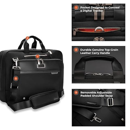 Briggs & Riley @work Large Expandable Brief - color: Black, size: Large Expandable Brief