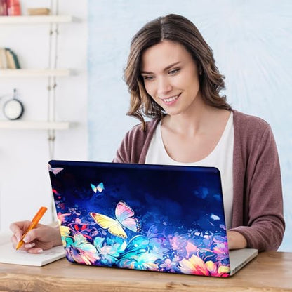 DINKY Laptop Skin Sticker Decal, 12" 13" 13.3" 14" 15" 15.4" 15.6 inch Laptop Universal Reusable Vinyl Skin Stickers Cover Art Decal Notebook PC Personalized Protector-Butterflies - color: Lovely Butterfly