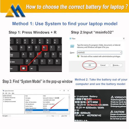 BTY-M6M 99.99Wh Laptop Battery Replacement for MSI GS66 Stealth 10SE 10SF 11UE 11UH GE66 Raider 10UG 11UG GE76 for Raider 11UE 11UG GE76 for Dragon Tiamat 11UH WS66 10TM 11UMT 11UKT for Creator 15 - size: 13.98*4.53*0.33 inch BTY-M6M