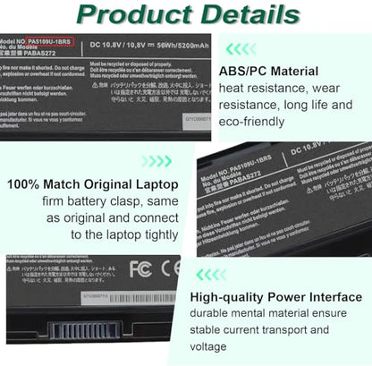 PA5109U-1BRS PABAS272 Battery for Toshiba Satellite S75-B C75 C75D-B C75D-C | C55 C75D-B7100 C75D-B7304 C75D-A7223 L75-B7150 L75D-A7284 S75-A7334 C55D-A5381 C55-A5135 C55-A5172 PA5110U-1BRS PA5108U-1BRS