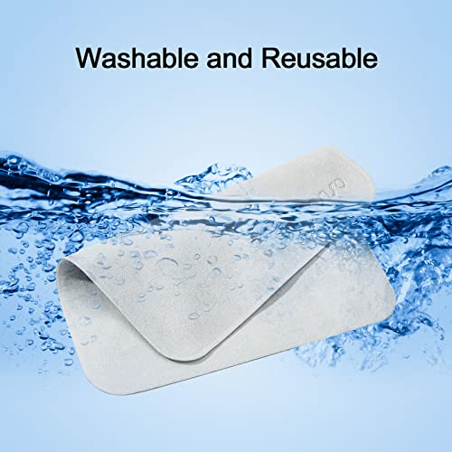 MOSISO Polishing Cloth, 2PCS Electronic Screen Cleaning Cloths, Grey | Soft Microfiber Cloths ,Compatible with MacBook/iPhone, Compatible with iPad/Tablets/Laptop Notebook Computer, Camera