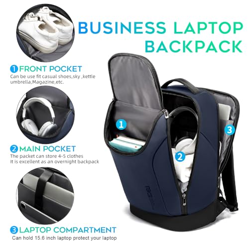 FUTURE AESTHETICS Business Smart Backpack Waterproof for women,men,Fight Approved Durable Backpack suitable as overnight and travel backpack (Blue) - color: Blue